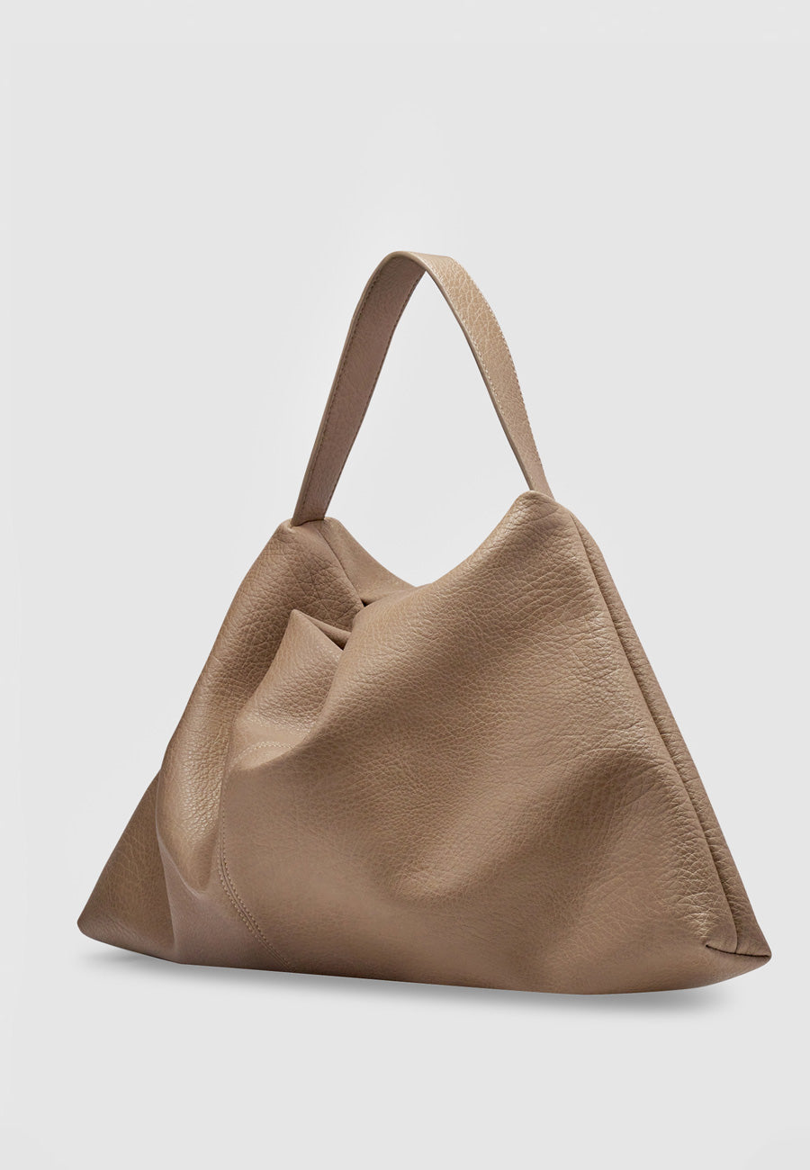 Brie Leon Harlow Slouch Tote Bag Stone Nappa