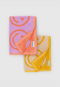 Baggu Hand Towel Set of 2 Happy Lilac Marigold
