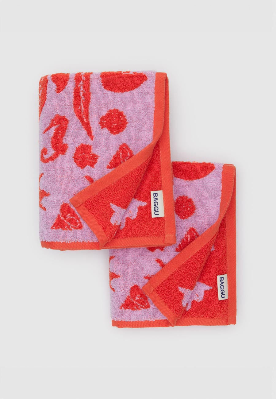 Baggu Hand Towel Set of 2 Sea Shells