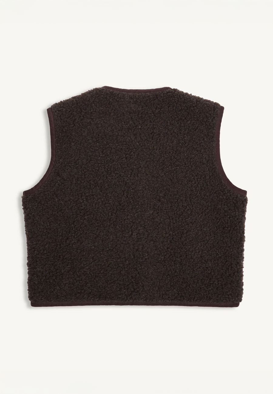 Happymess Merino Vest Chocolate Brown
