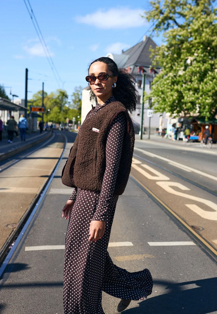 Happymess Merino Vest Chocolate Brown
