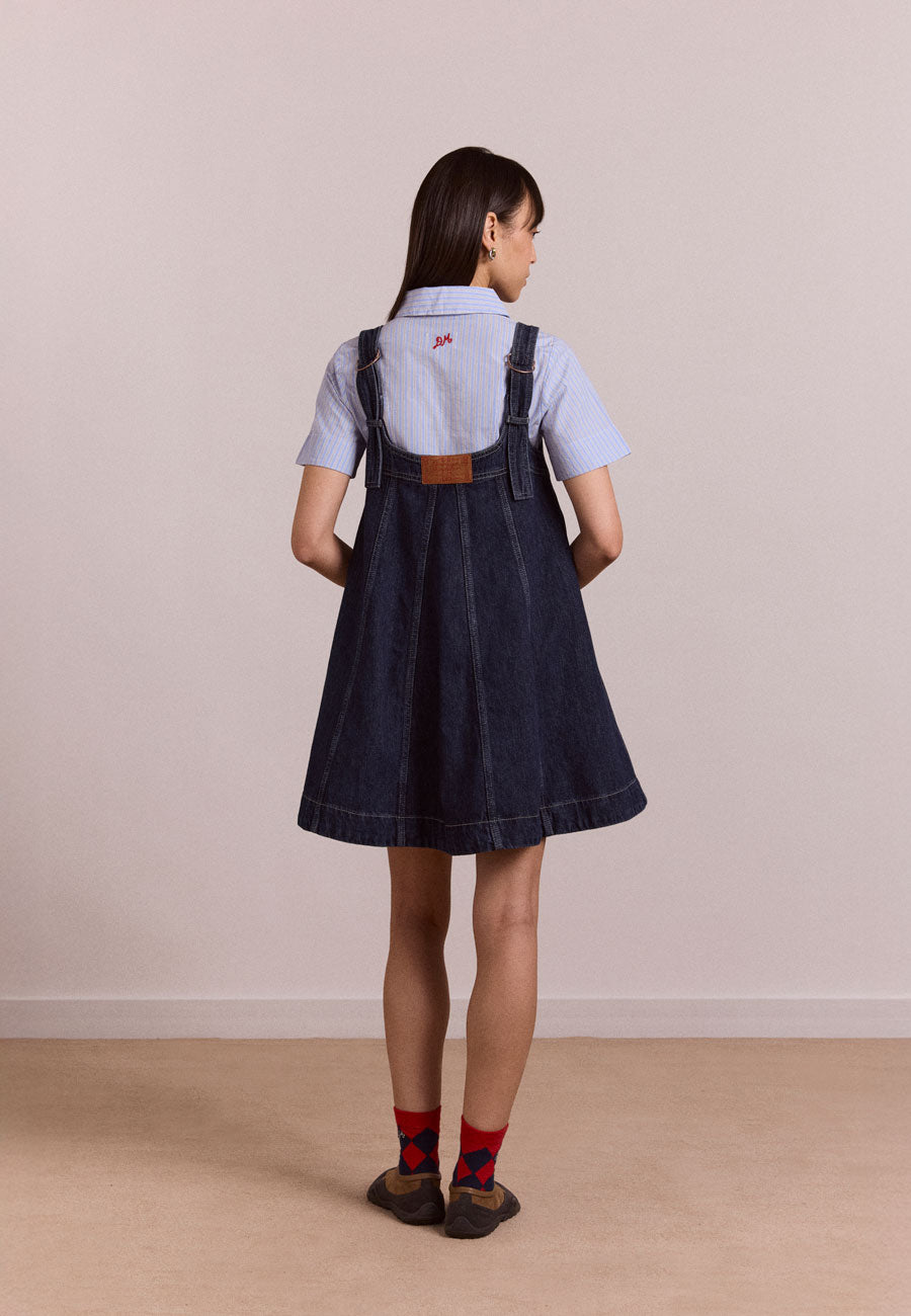 Damson Madder Immy Mini Dress Dark Wash