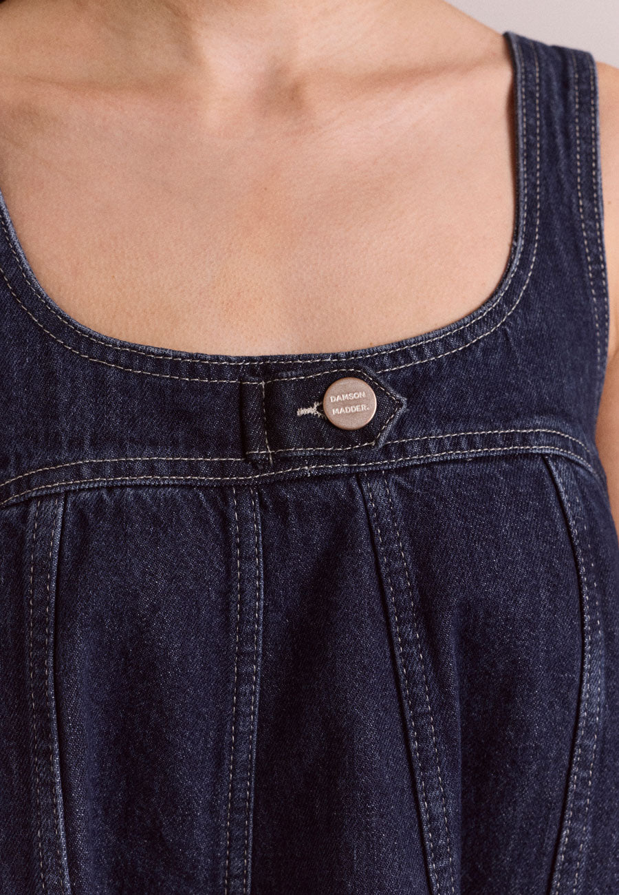 Damson Madder Immy Mini Dress Dark Wash