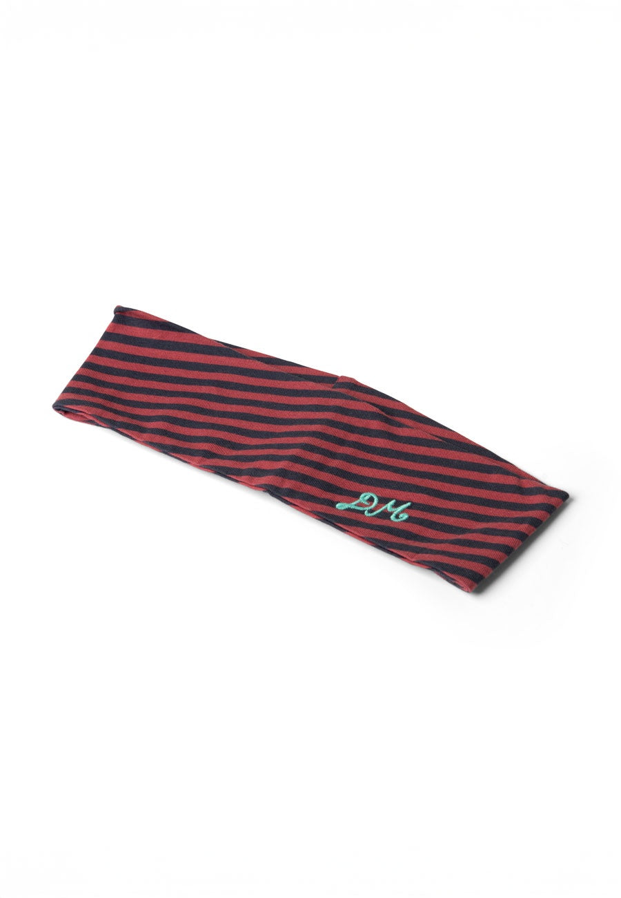 Damson Madder Jersey Headband Red Stripe