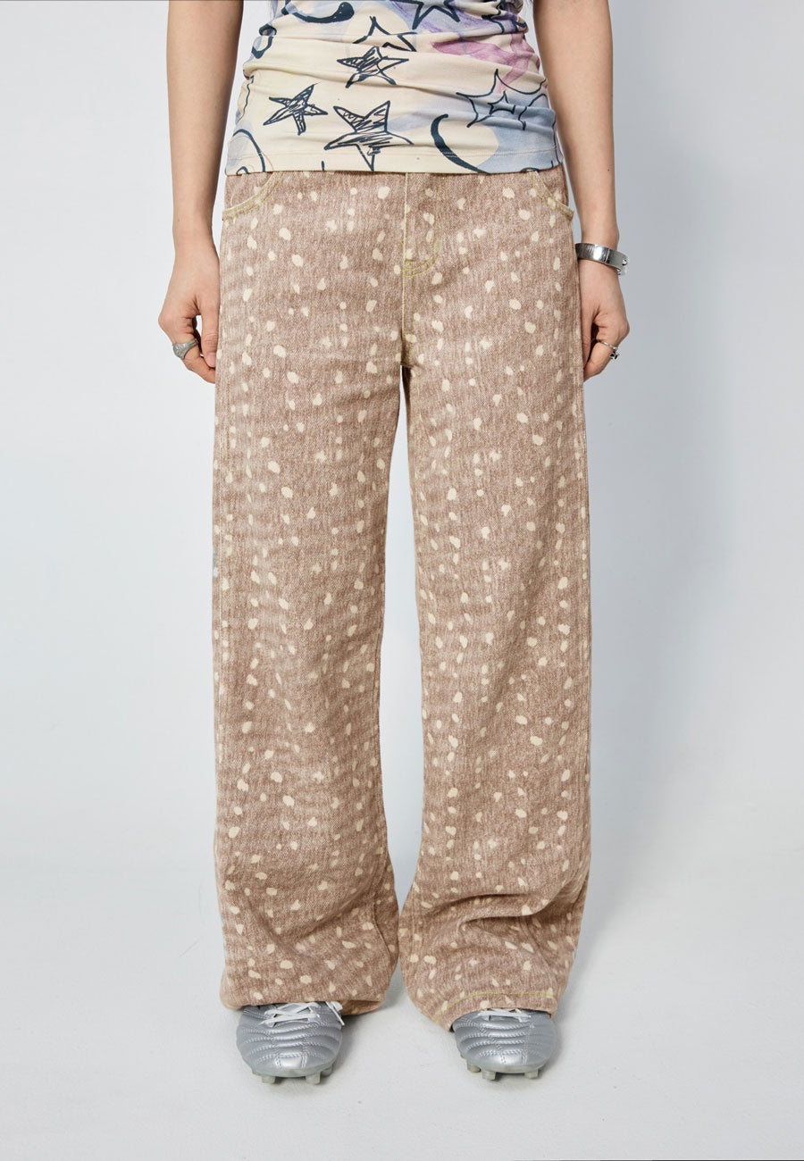 Arthur Straight Leg Jeans Tan Spots