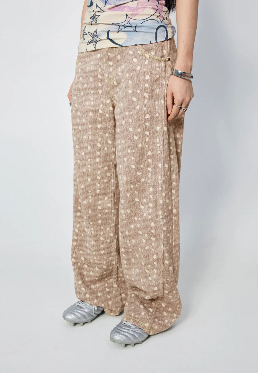 Arthur Straight Leg Jeans Tan Spots