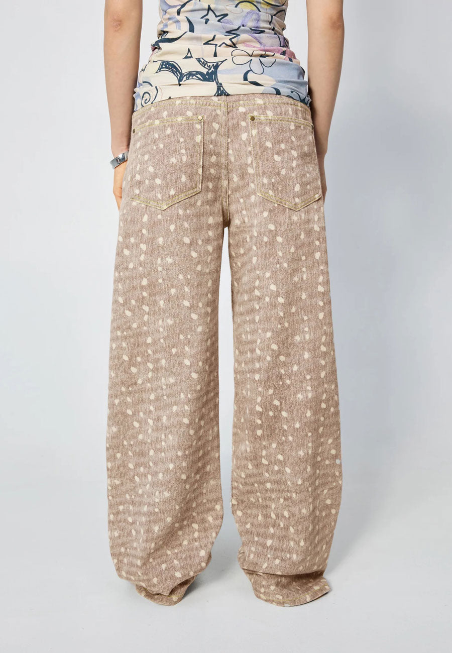 Arthur Straight Leg Jeans Tan Spots