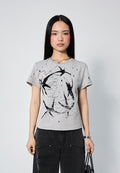 Arthur Burnout Tee Grey Constellation