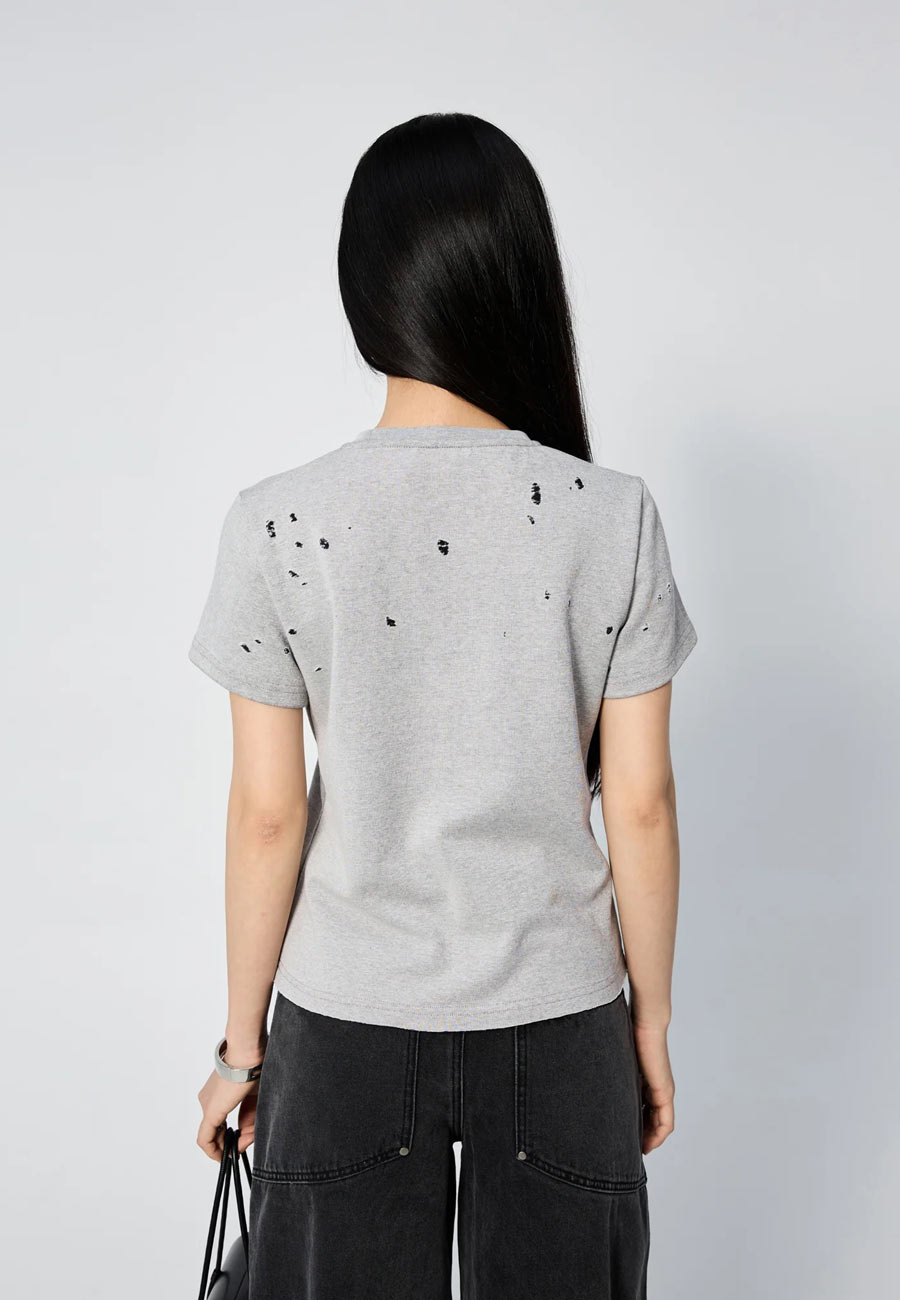 Arthur Burnout Tee Grey Constellation