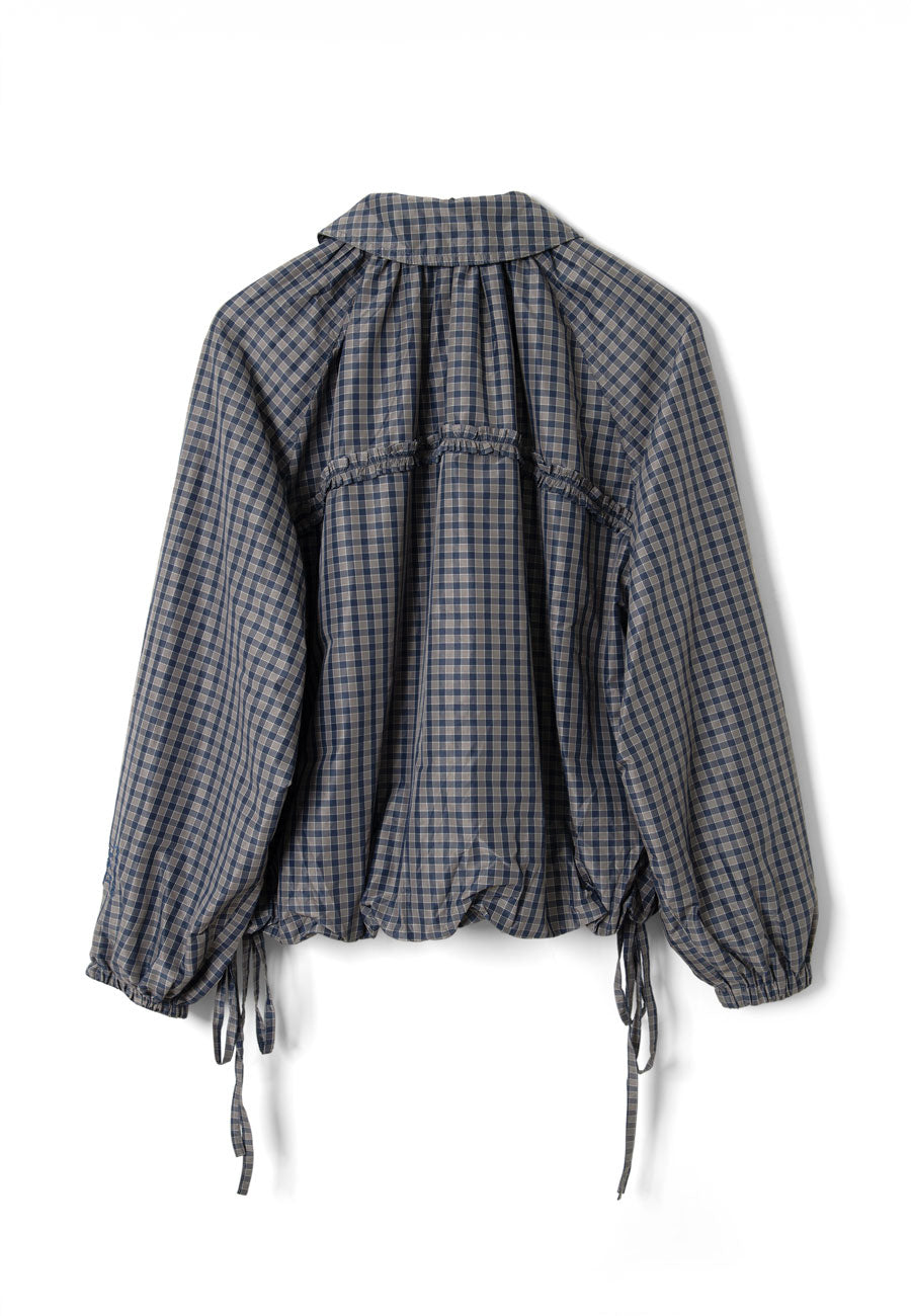 Damson Madder Lailah Lightweight Bomber Dark Grey Check