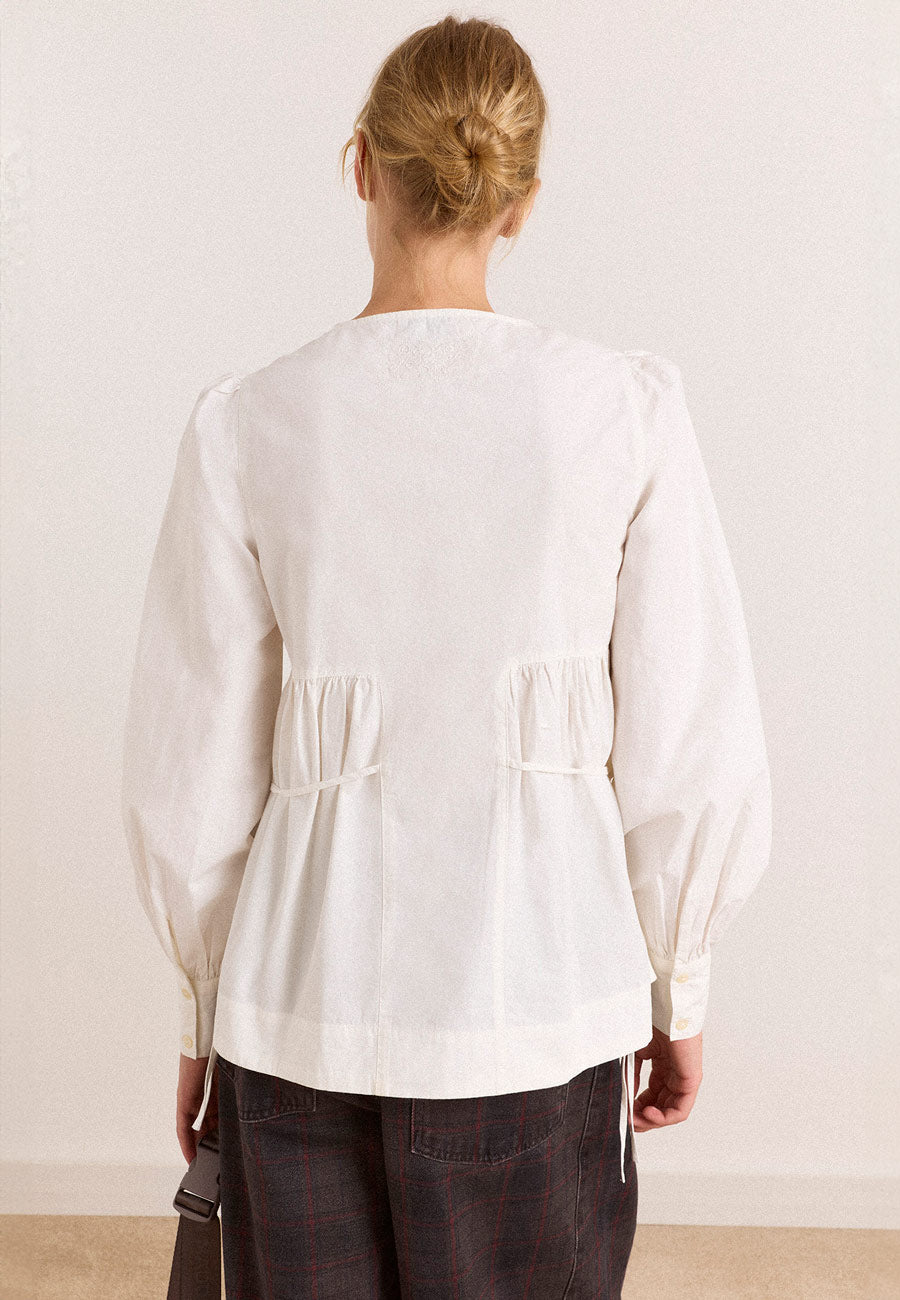 Damson Madder Lettie Bow Detail Blouse