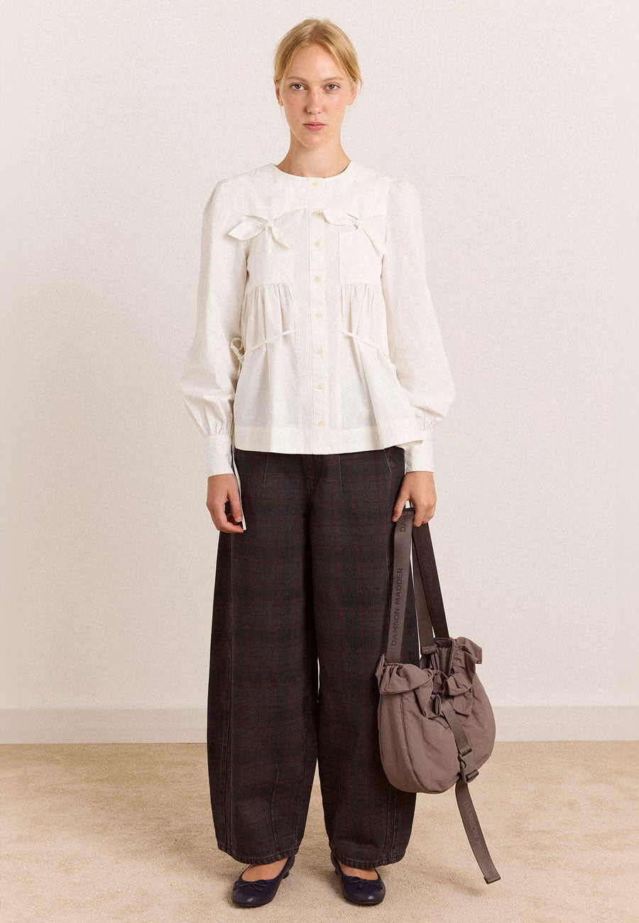 Damson Madder Lettie Bow Detail Blouse