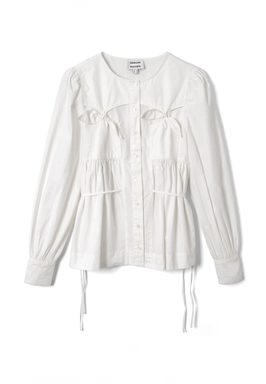 Damson Madder Lettie Bow Detail Blouse