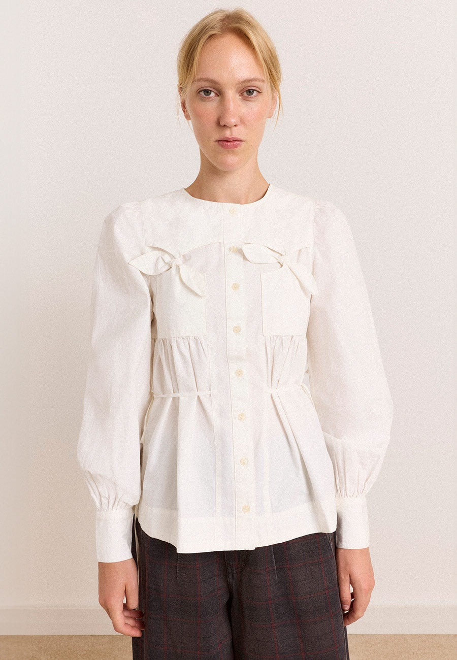 Damson Madder Lettie Bow Detail Blouse