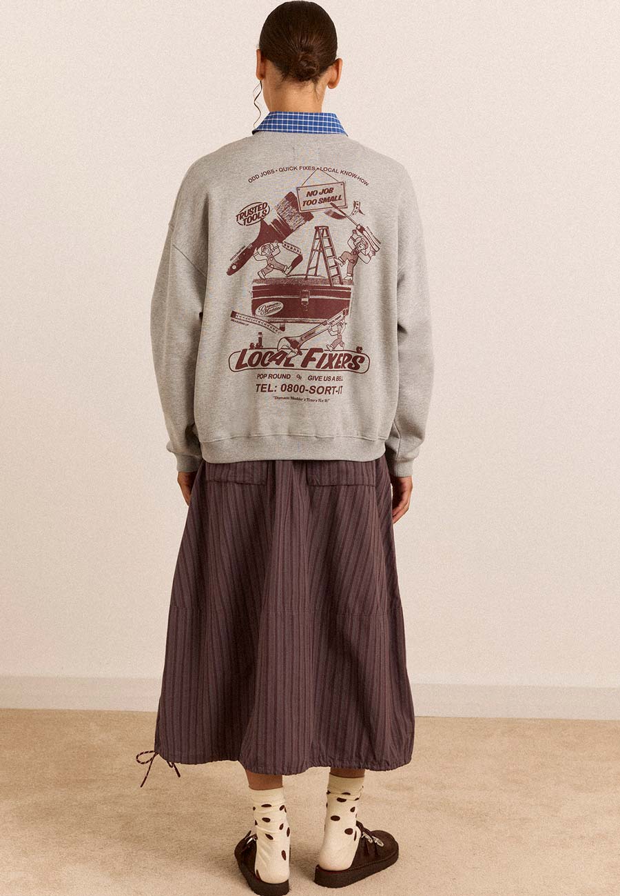 Damson Madder Local Fixers Graphic Sweater
