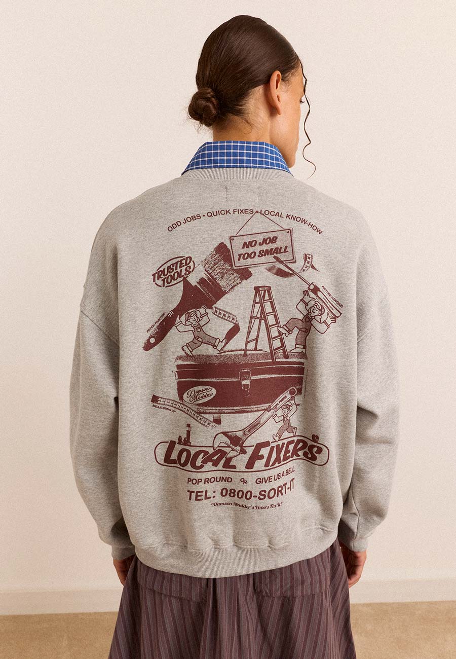 Damson Madder Local Fixers Graphic Sweater