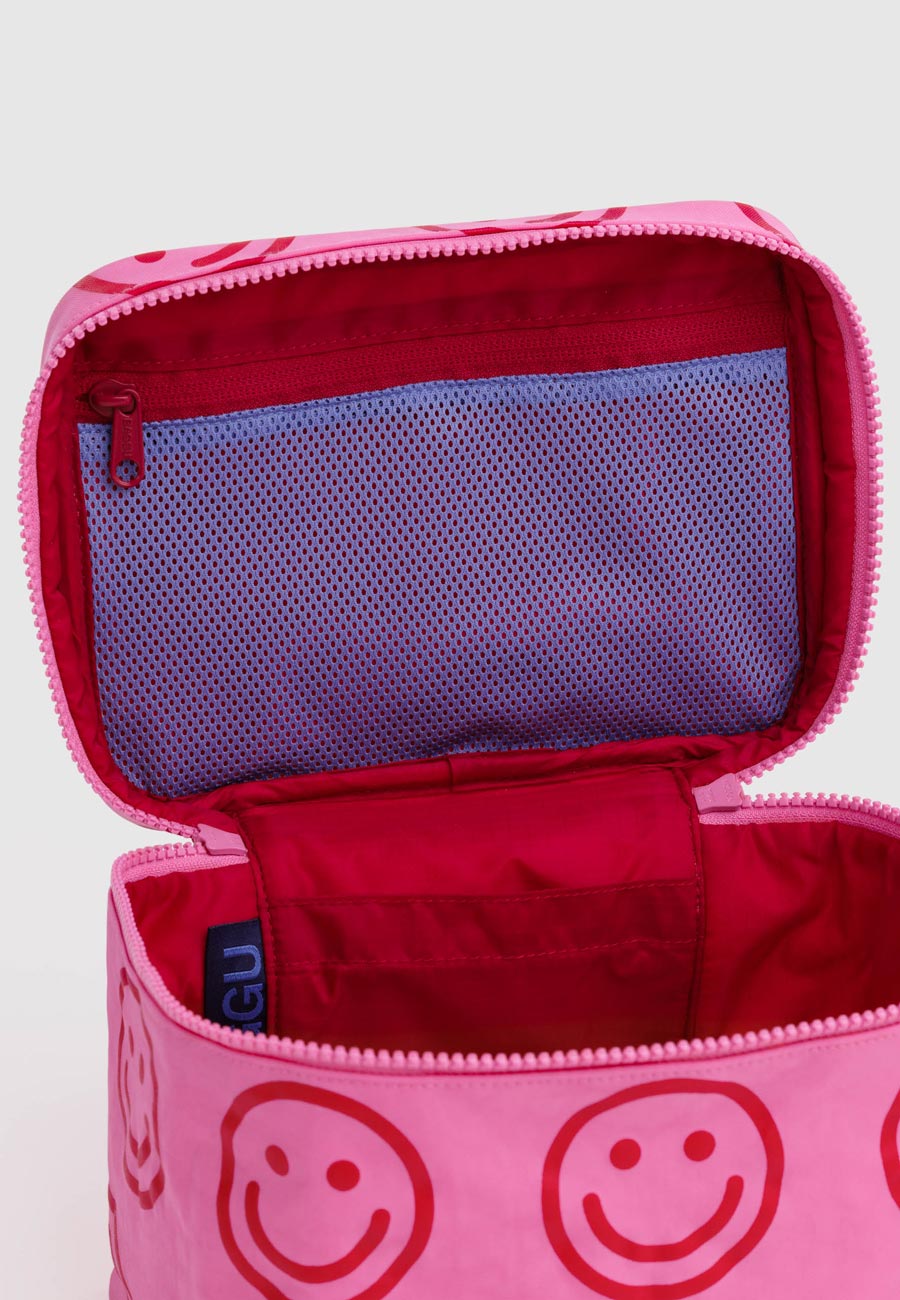 Baggu Large Cosmetic Case Azalea Pink Happy PRE-ORDER