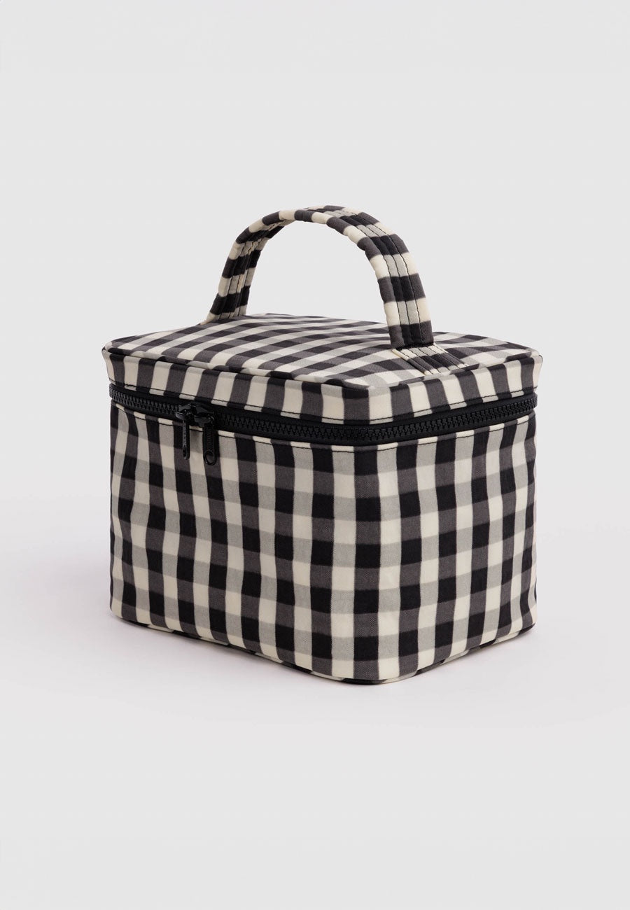 Baggu Large Cosmetic Case Black and Cream Gingham PRE-ORDER