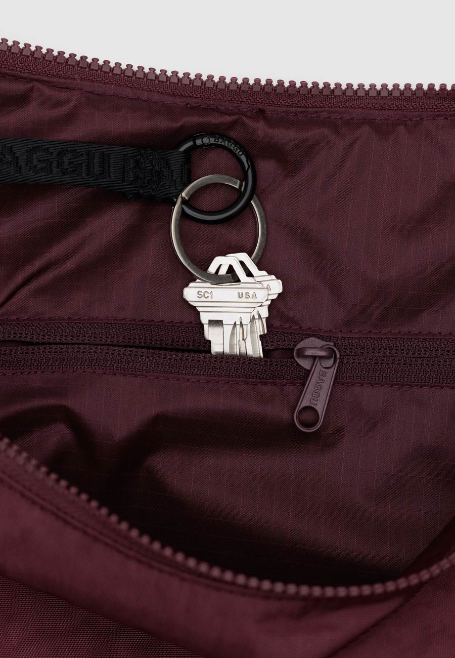 Baggu Large Nylon Crescent Bag Mahogany