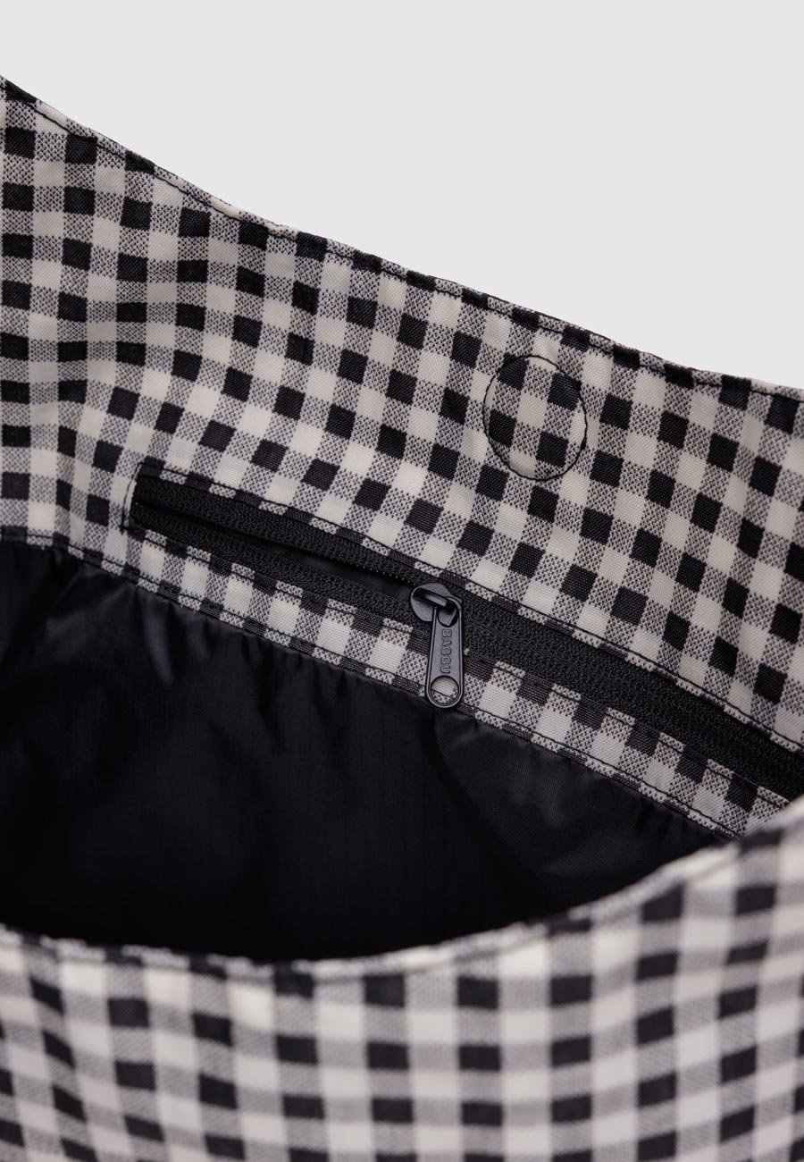 Baggu Large Nylon Sling Black & White Gingham