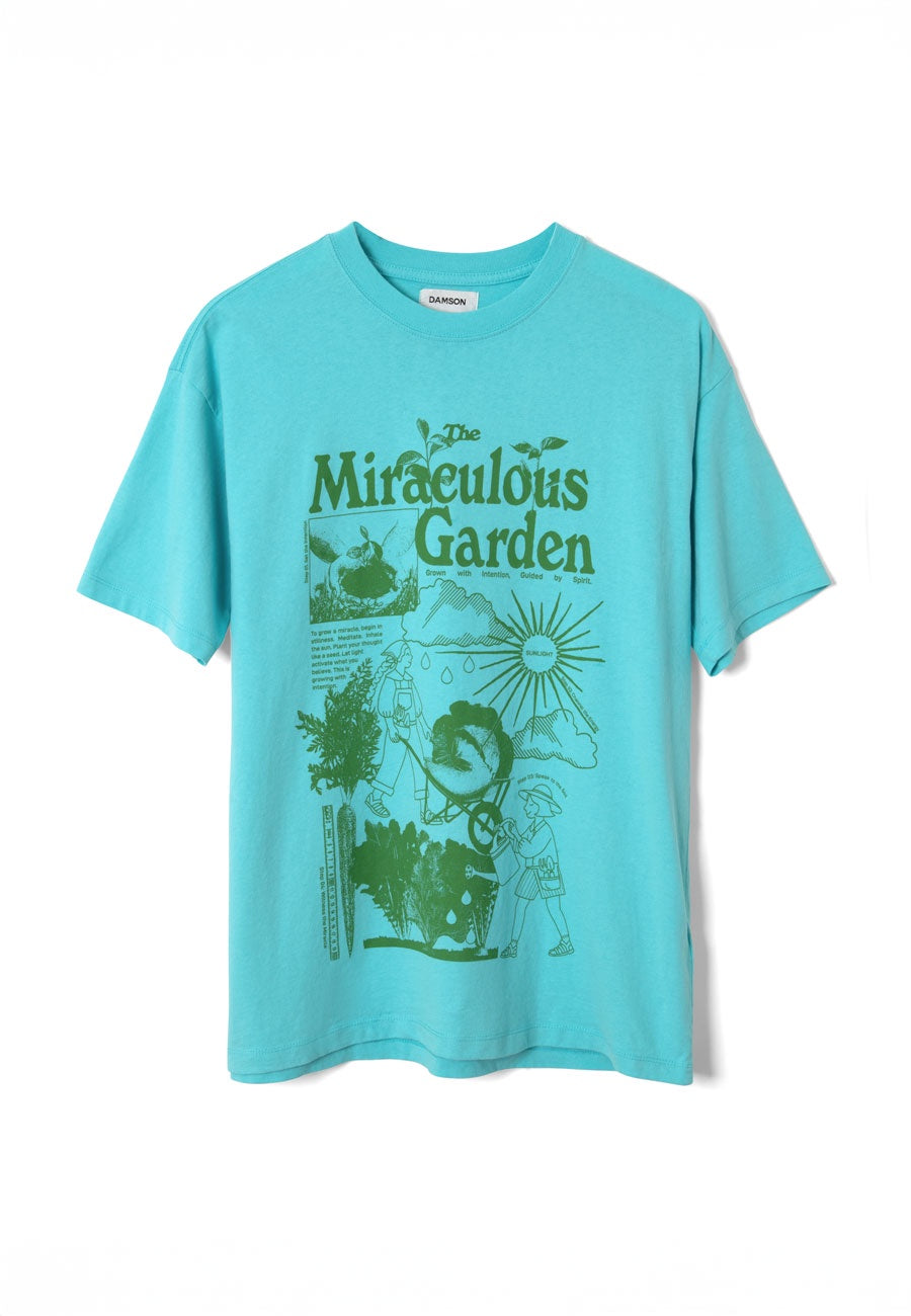 Damson Madder Miraculous Garden Graphic Tee Aqua