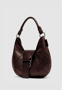 Brie Leon Mischa Shoulder Baguette Bag Dark Chocolate