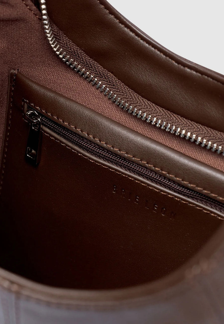 Brie Leon Mischa Shoulder Bag Dark Chocolate