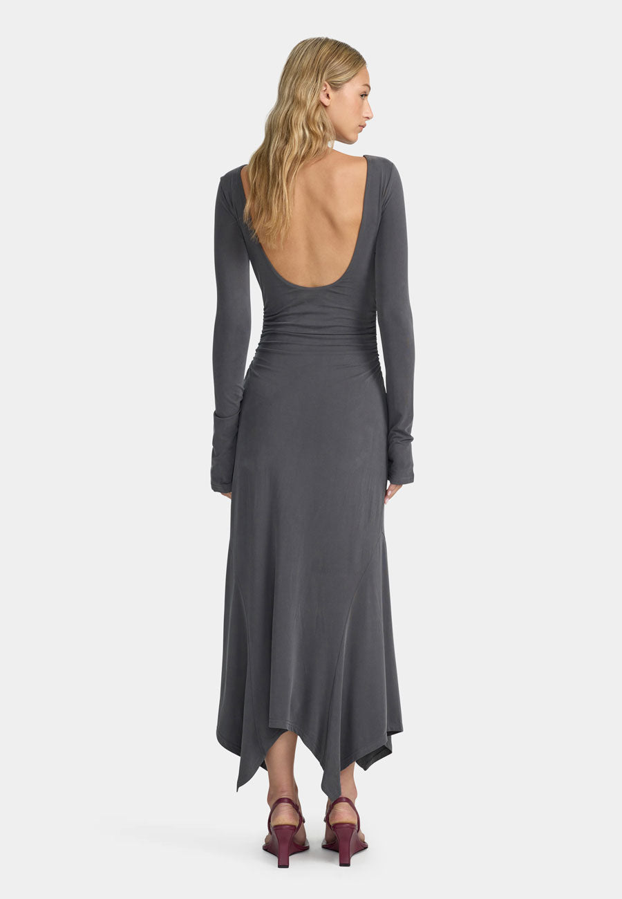 Ownley Myla Midi Dress Charcoal