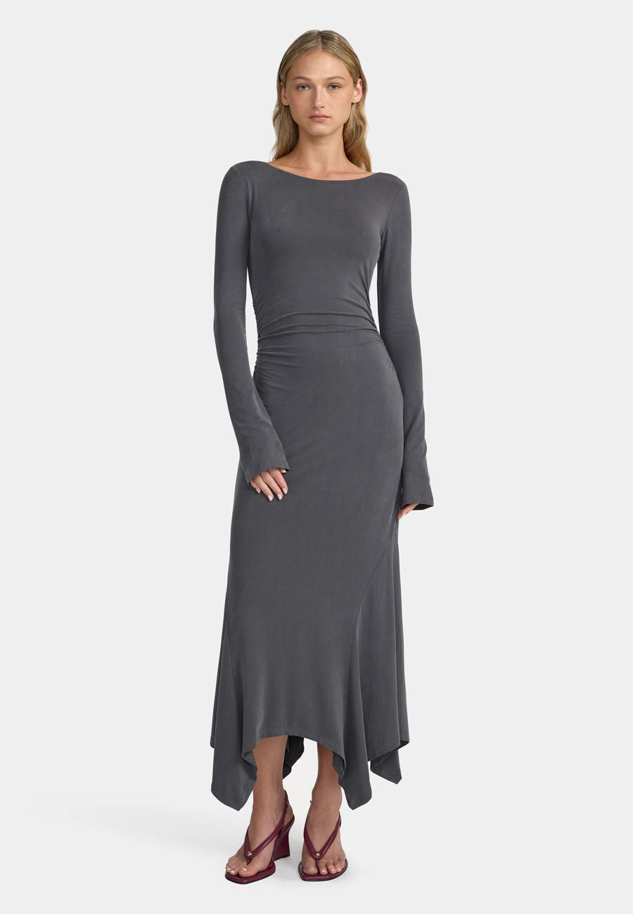 Ownley Myla Midi Dress Charcoal