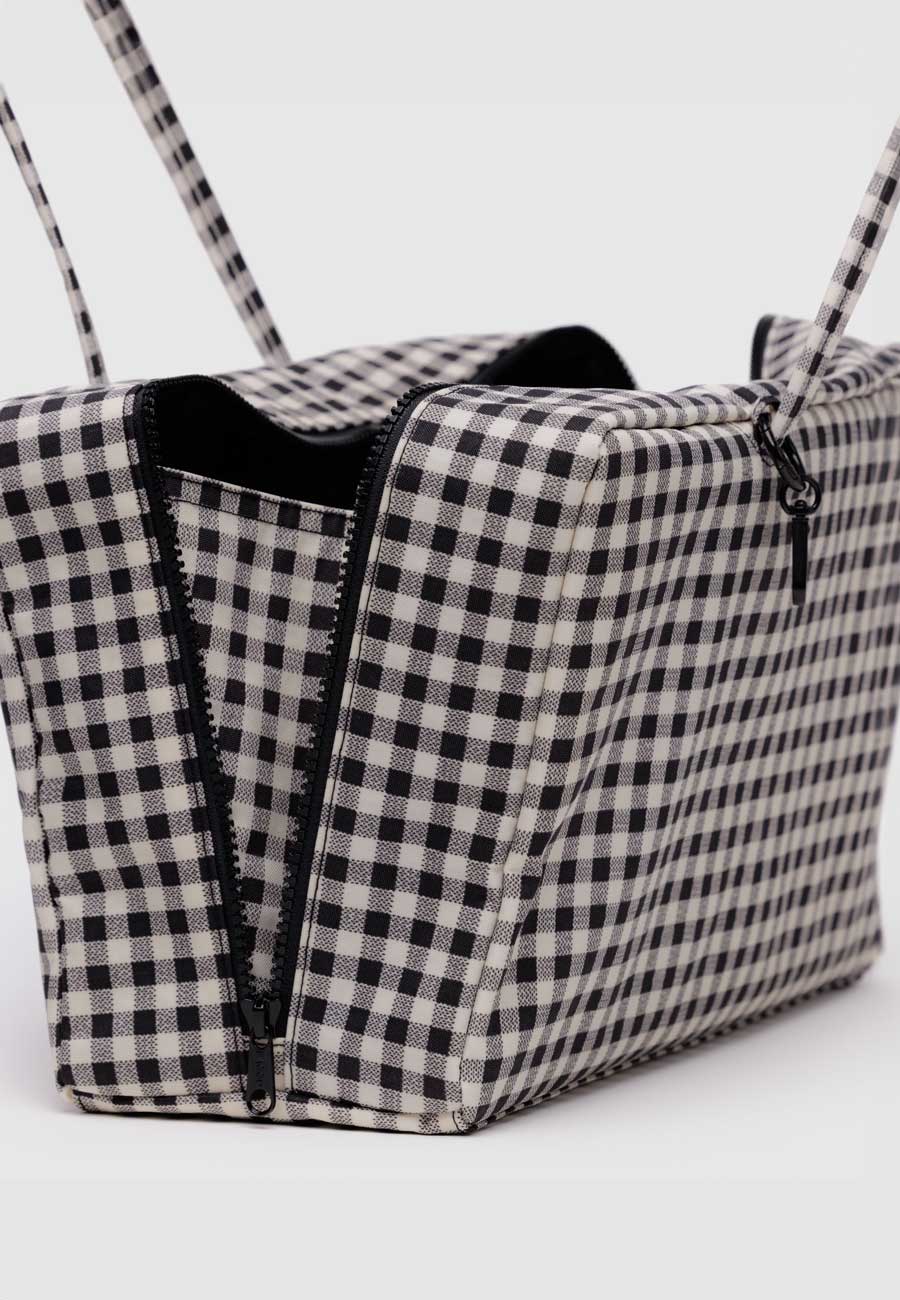 Baggu Medium Nylon Bowler Bag Gingham