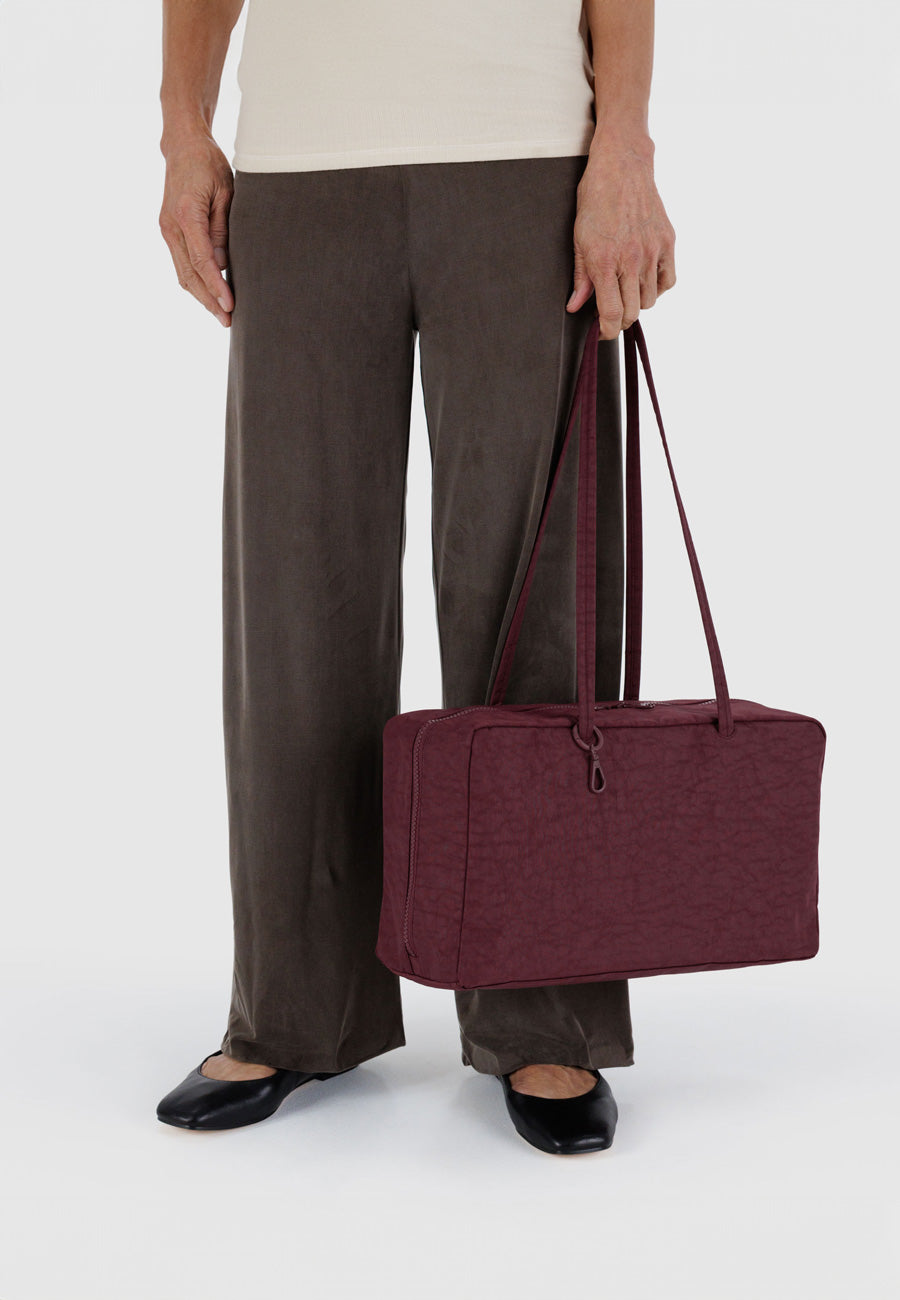 Baggu Medium Nylon Bowler Bag Mahogany