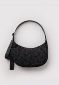 Baggu Medium Nylon Crescent Bag Charcoal Ditsy Floral
