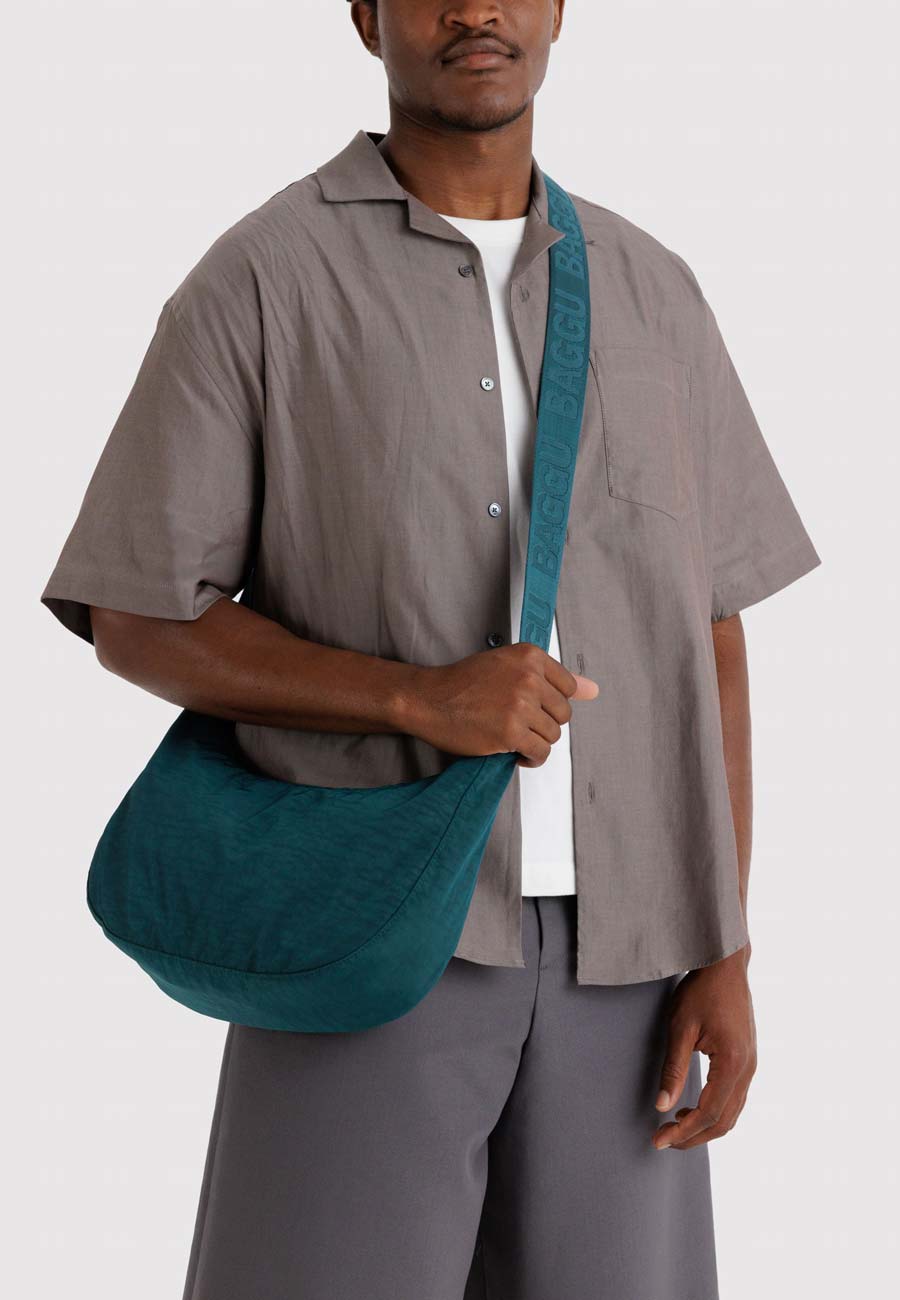 Baggu Medium Nylon Crescent Bag Deep Sea