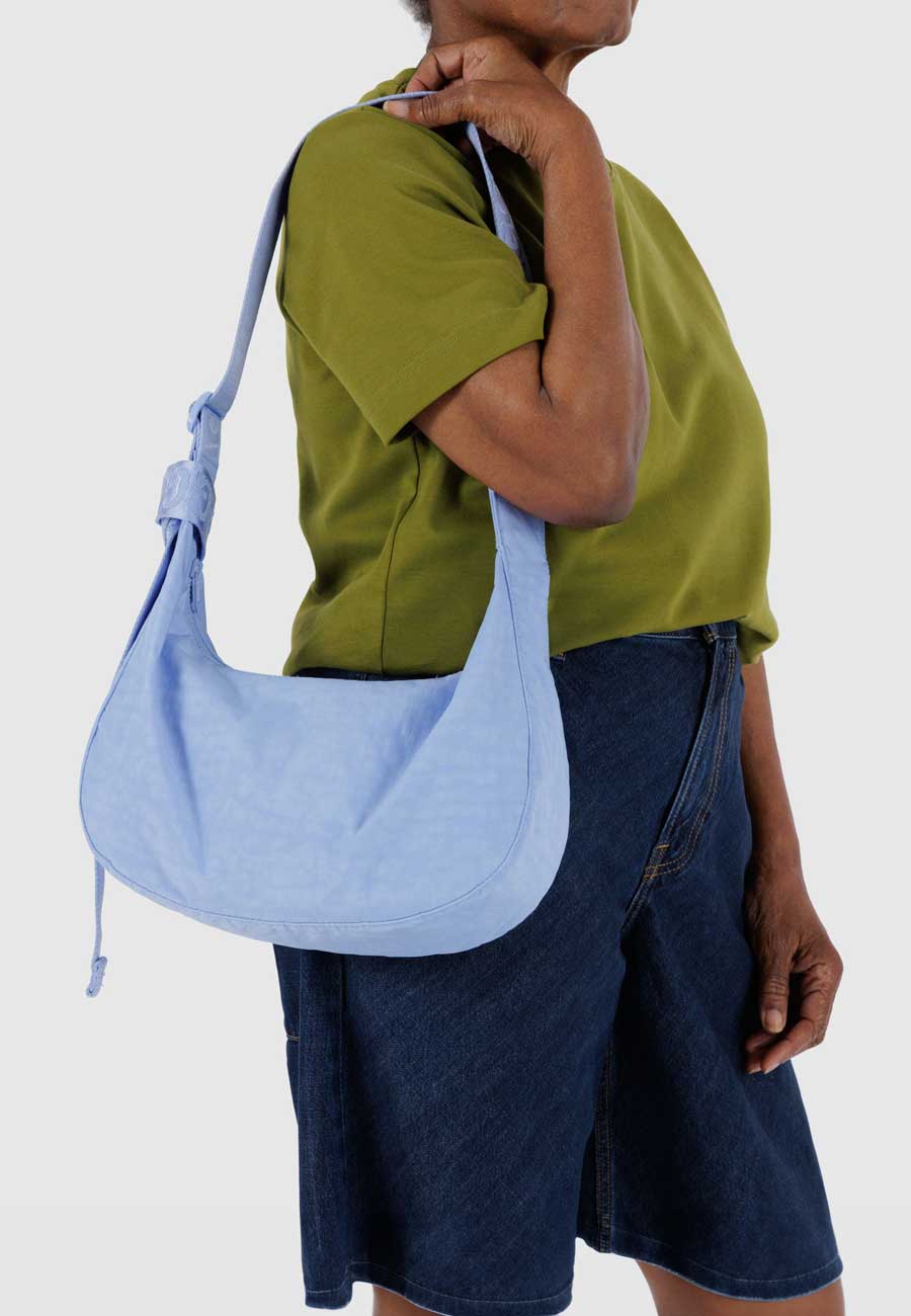 Baggu Medium Nylon Crescent Bag French Blue