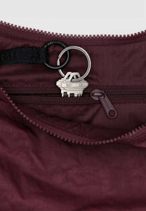 Baggu Medium Nylon Crescent Bag Mahogany
