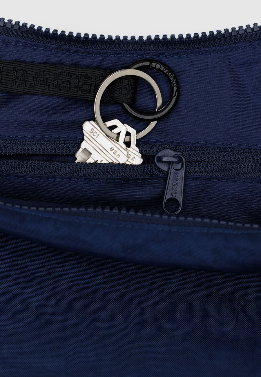 Baggu Medium Nylon Crescent Bag Navy