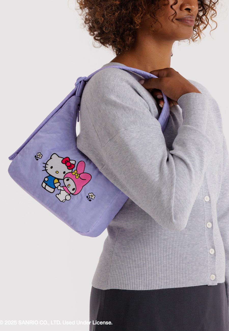 Baggu Mini Nylon Shoulder Bag Embroidered Hello Kitty & My Melody