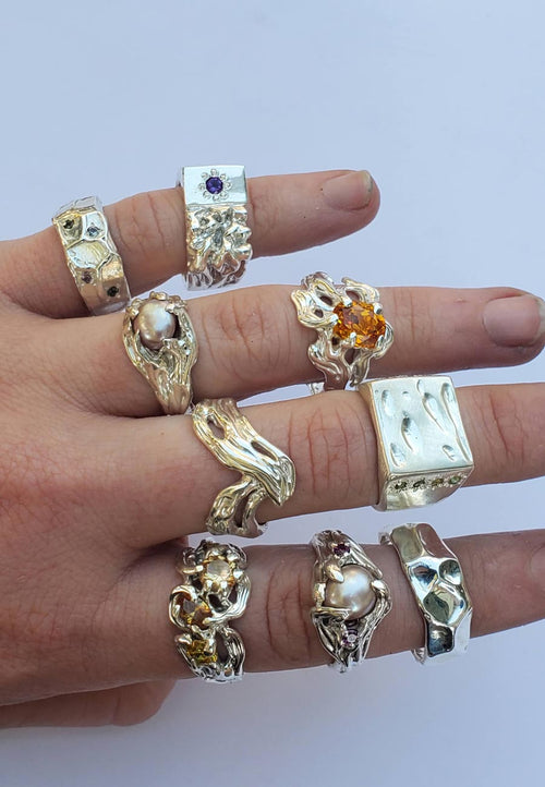 Mothmade Jewels Puddle Signet Ring