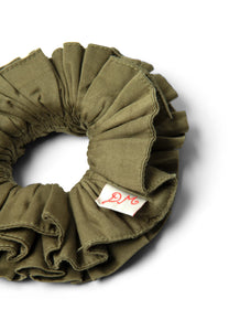 Damson Madder Garter Scrunchie Olive Satin