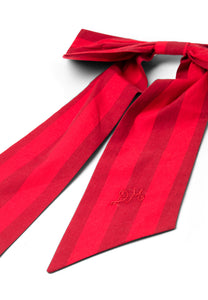 Damson Madder Oversized Bow Clip Red Burg Stripe