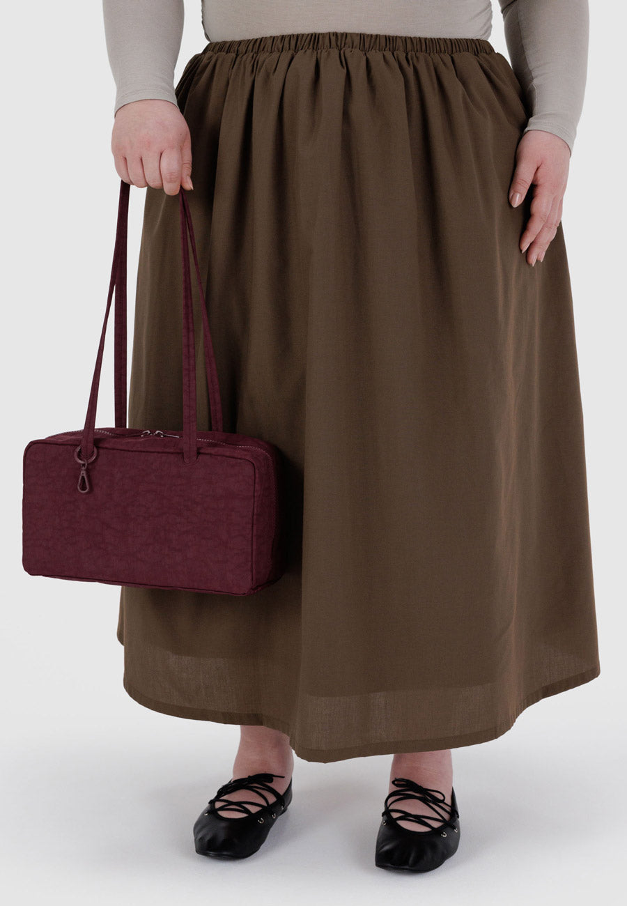 Baggu Nylon Bowler Bag Mahogany