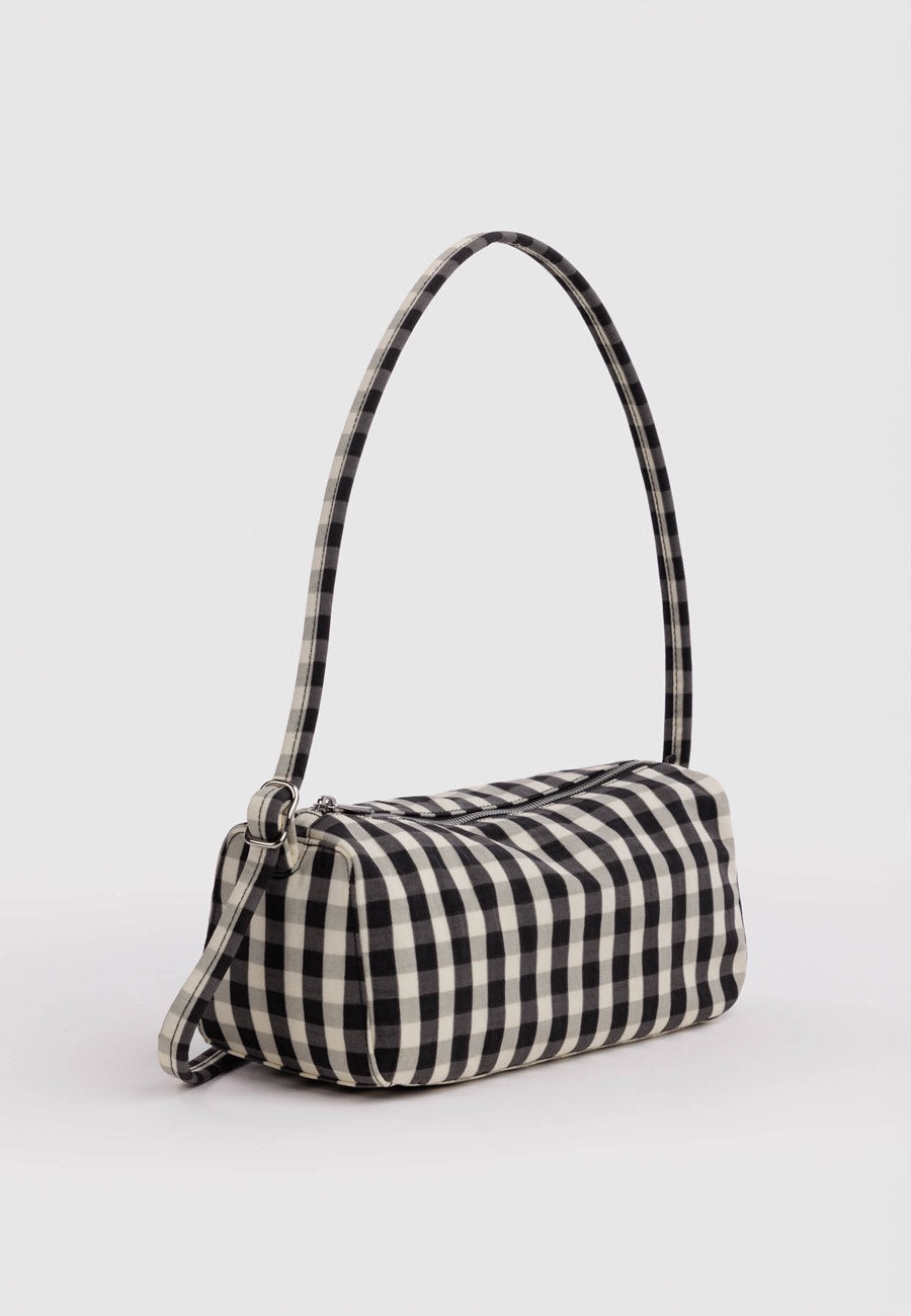 Baggu Nylon Loaf Bag Black and Cream Gingham PRE-ORDER