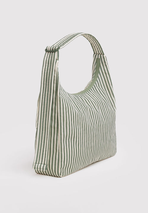 Baggu Nylon Shoulder Bag Sage Stripe
