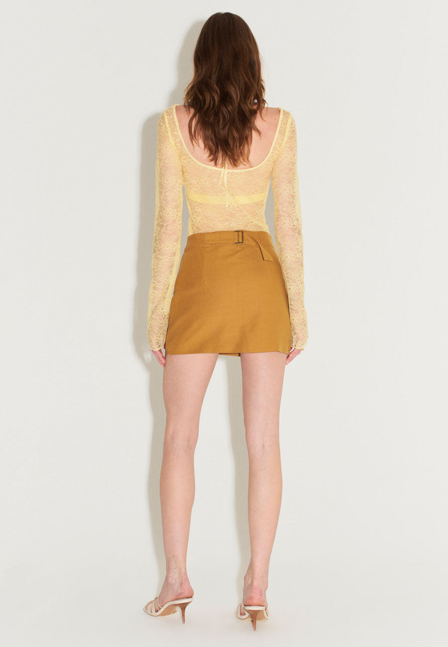Hansen and Gretel Omar Reversible Lace Top Butter