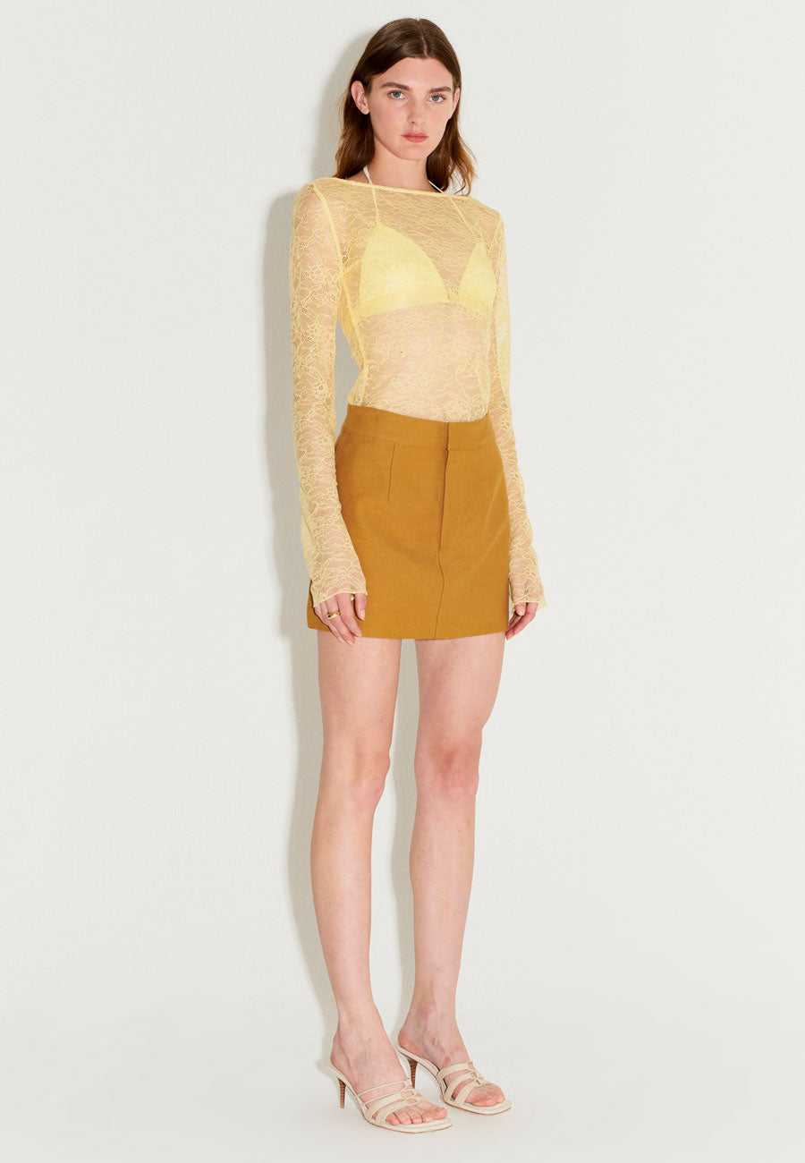 Hansen and Gretel Omar Reversible Lace Top Butter