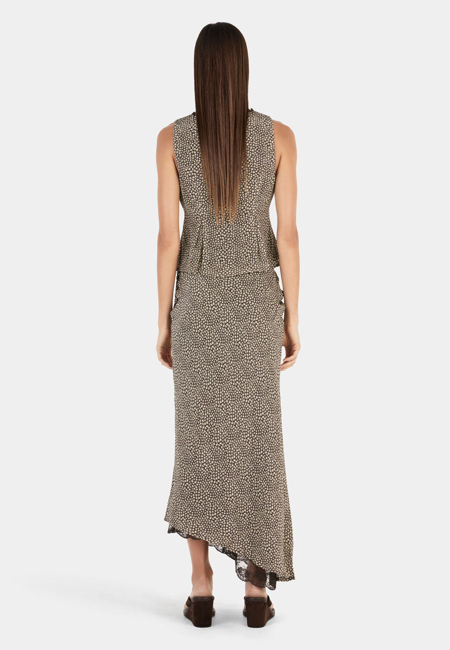 Ownley Connie Midi Skirt Choc Star