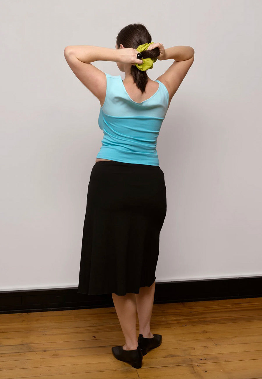 Olga Joan Flounce Skirt Nera