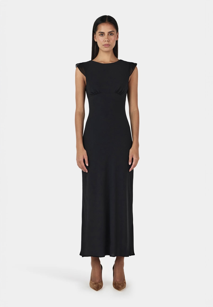 Ownley Cabello Midi Dress Black
