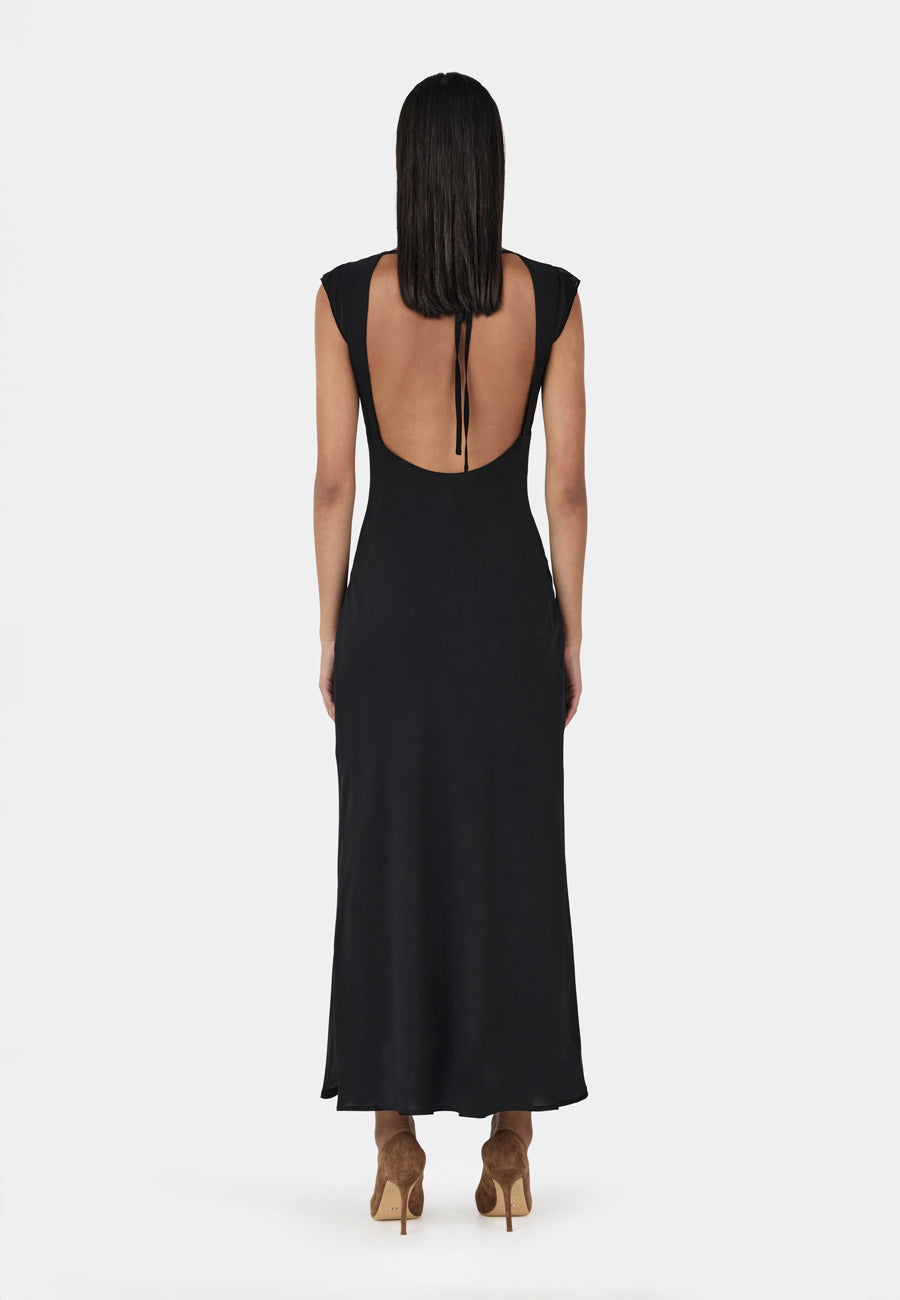 Ownley Cabello Midi Dress Black