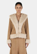 Ownley Fifi Coat Tan Cream